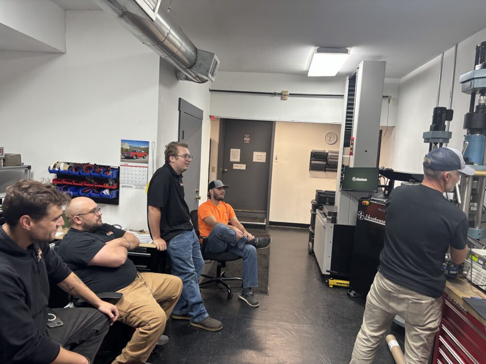 All American technicians in hands-on calibration training